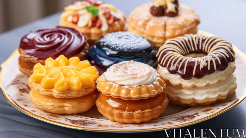 Delicious Pastries: Flavors, Fillings, and Decorations AI Image