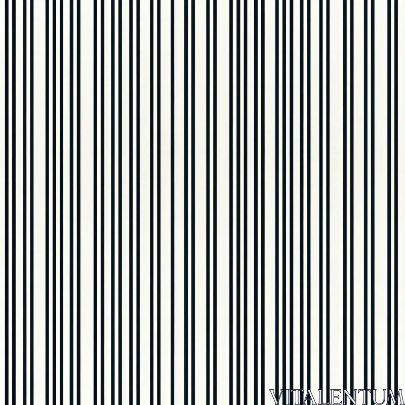 Elegant Black & White Striped Pattern | Seamless Vector Background AI Image