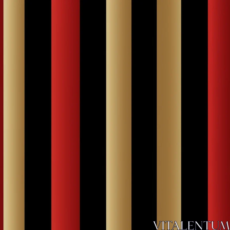 Luxurious Black, Red, and Gold Vertical Stripes Pattern AI Image