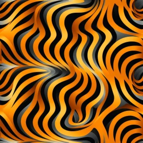 Orange and Black Striped Seamless Pattern