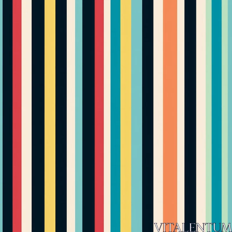 Colorful Vertical Stripes Pattern AI Image