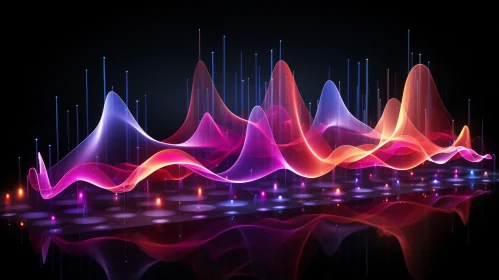 Dynamic Sound Wave Artwork - Abstract Representation