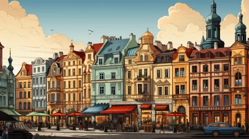 Enchanting European City Streetscape