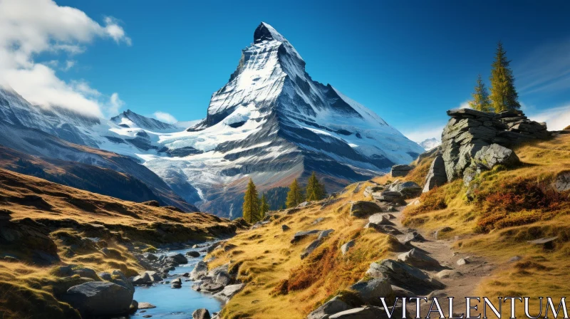 Majestic Matterhorn: Alps' Legendary Mountain AI Image