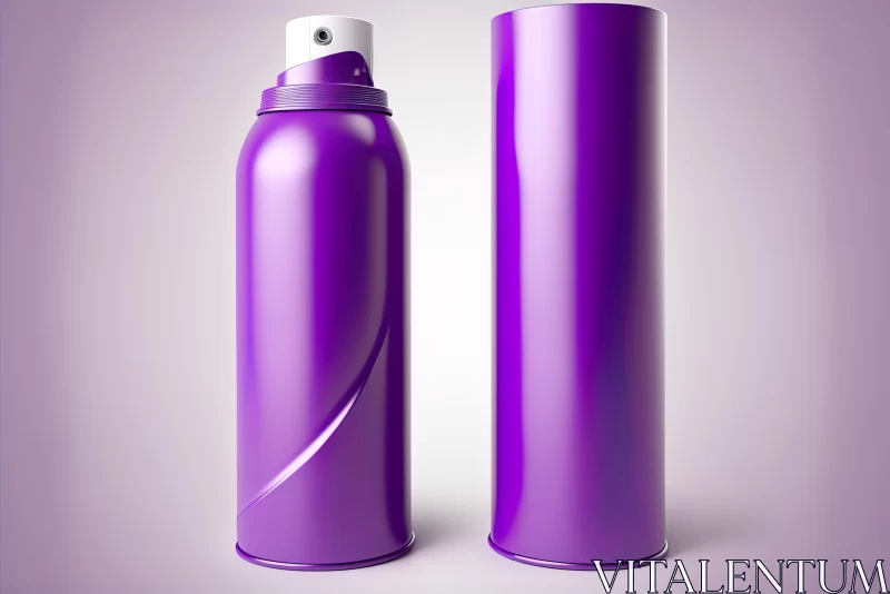 Purple Hair Spray Bottle Illustration | Realistic Rendering AI Image