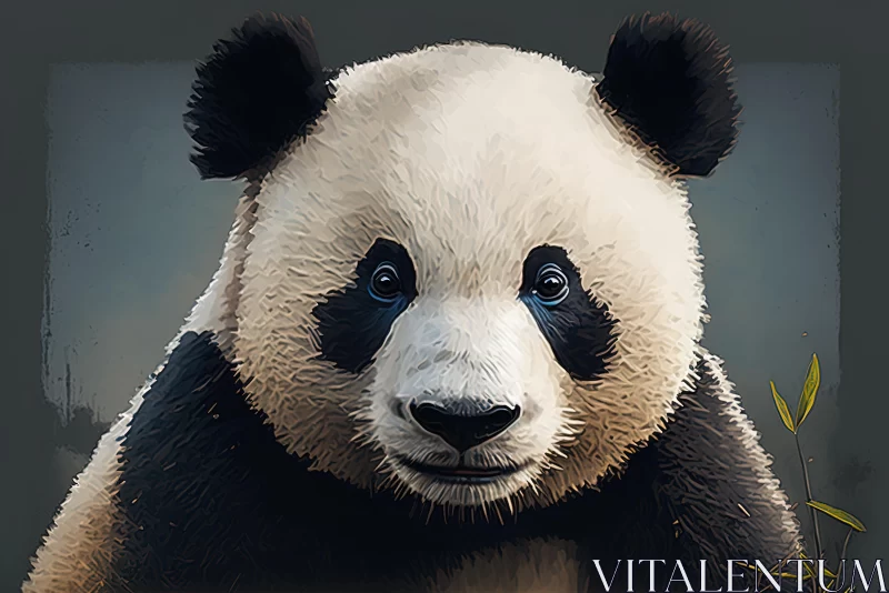Captivating Panda Bear: A Hyper-Realistic Wildlife Portrait AI Image