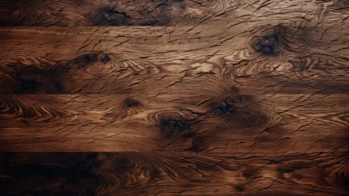Dark Wooden Table Close-Up