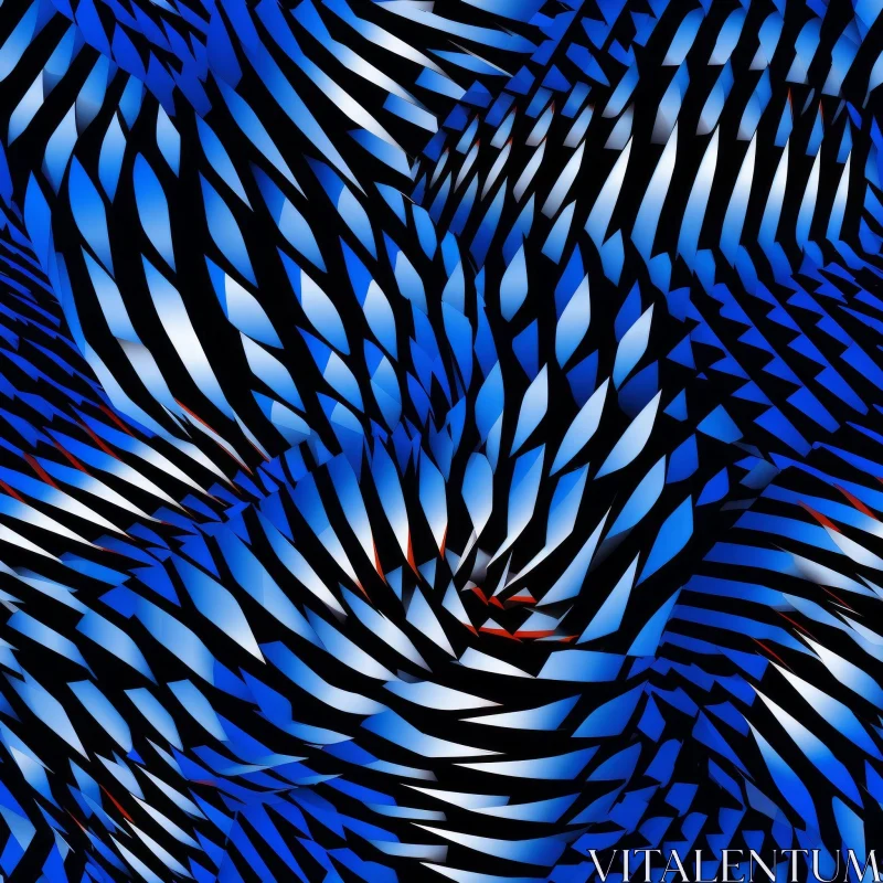 AI ART Blue and Black Geometric Pattern Background