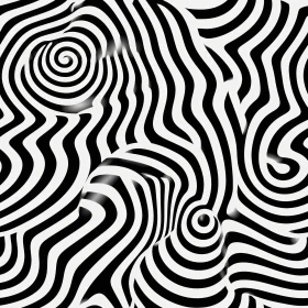 Monochrome Wavy Stripes Pattern - Abstract Design