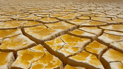 Cracked Earth: A Desolate Landscape of Drying Soil
