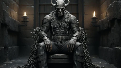 Dark Fantasy Demon Throne Illustration
