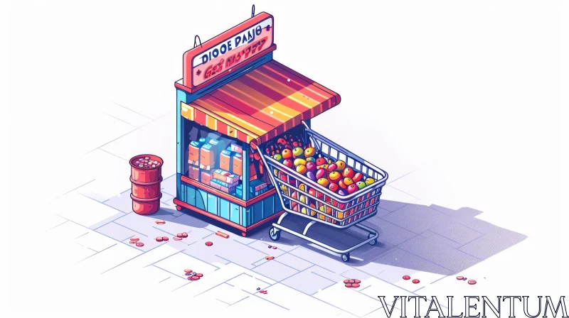 Explore the Delights of Diode Panio: A Charming Grocery Store AI Image