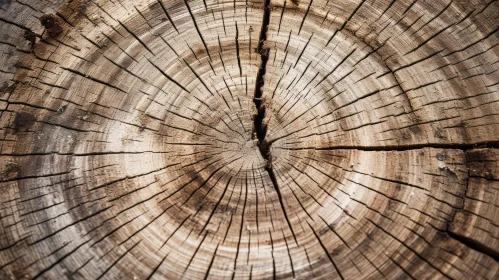 Rustic Wood Texture - Tree Trunk Cross-Section