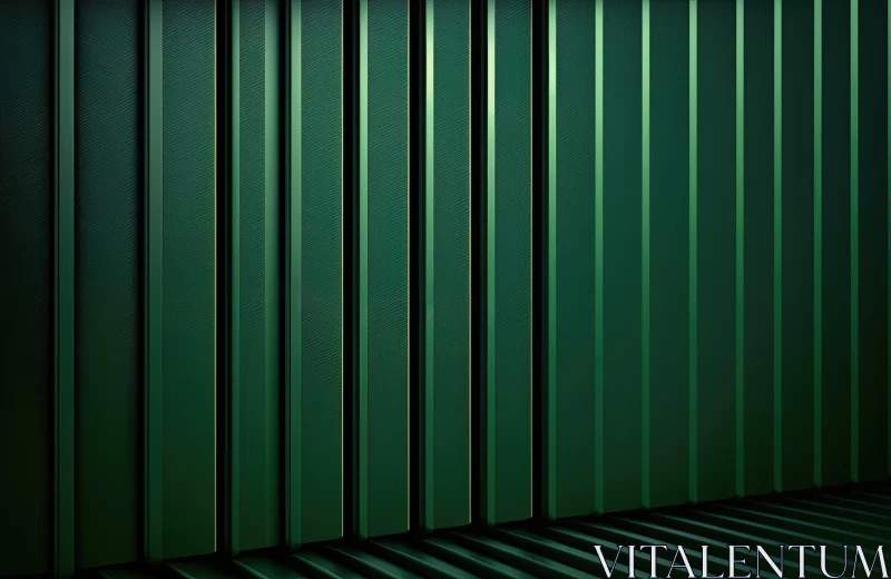 Realistic Green Metal Wall with Striped Compositions AI Image