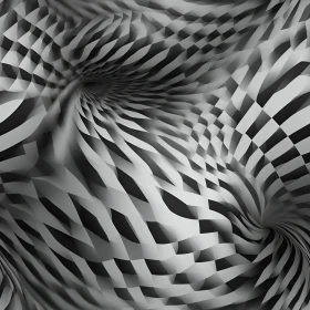 Twisted Monochrome Checkered Pattern