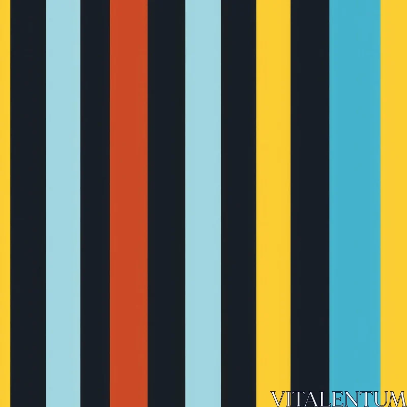 Colorful Retro Vertical Stripes Pattern for Backgrounds AI Image