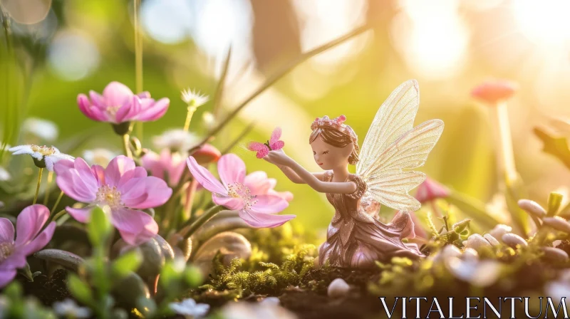 Enchanting Fairy in a Magical Forest AI Image