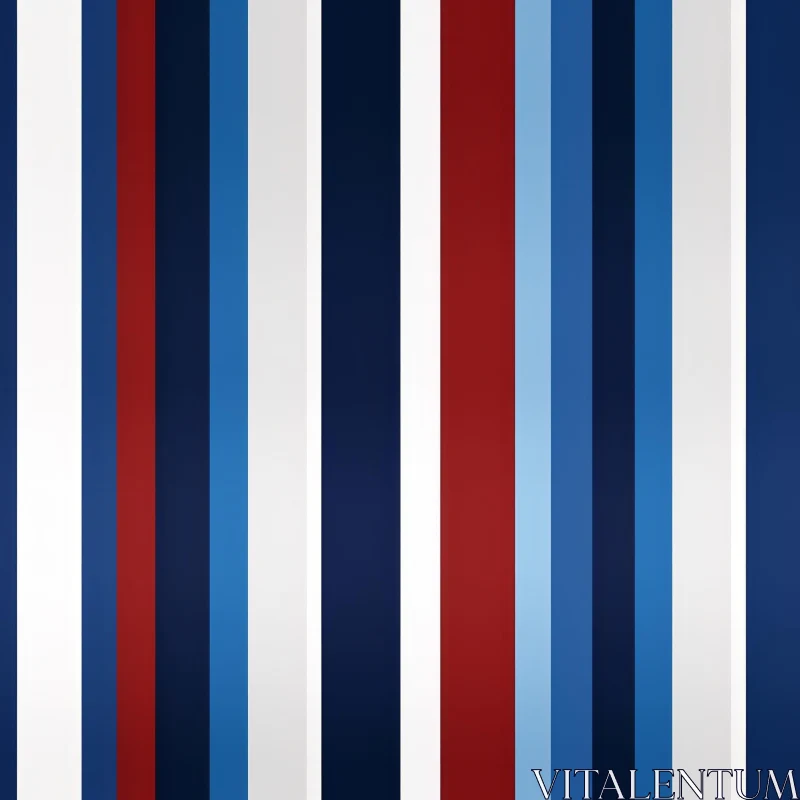 AI ART Red, White, and Blue Vertical Stripes Pattern