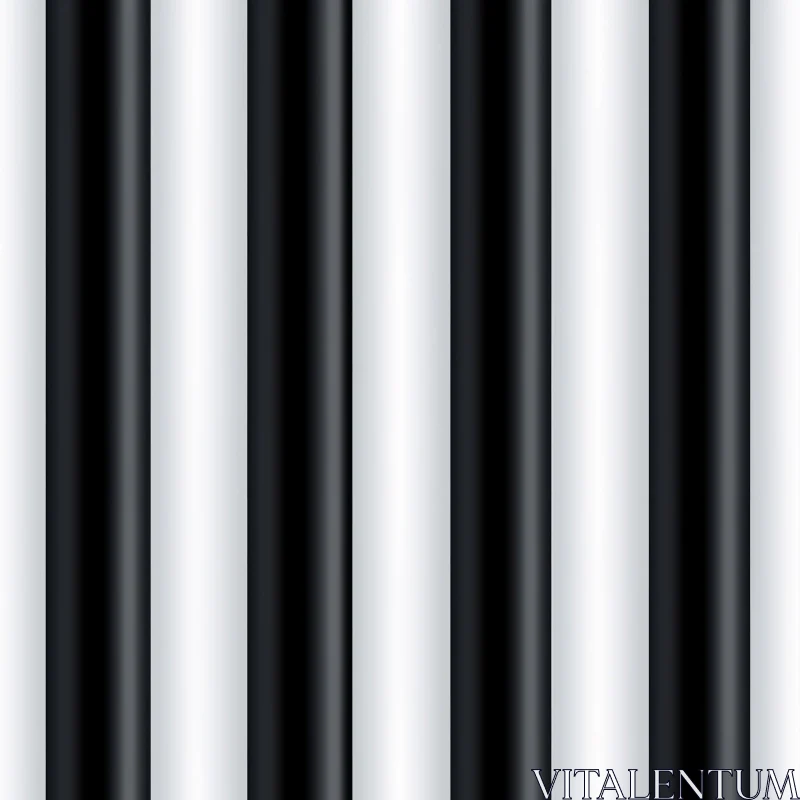 Abstract Black and White Striped Seamless Pattern AI Image