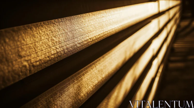 Close-Up of Wooden Fence with Sunlight: Warm and Inviting AI Image