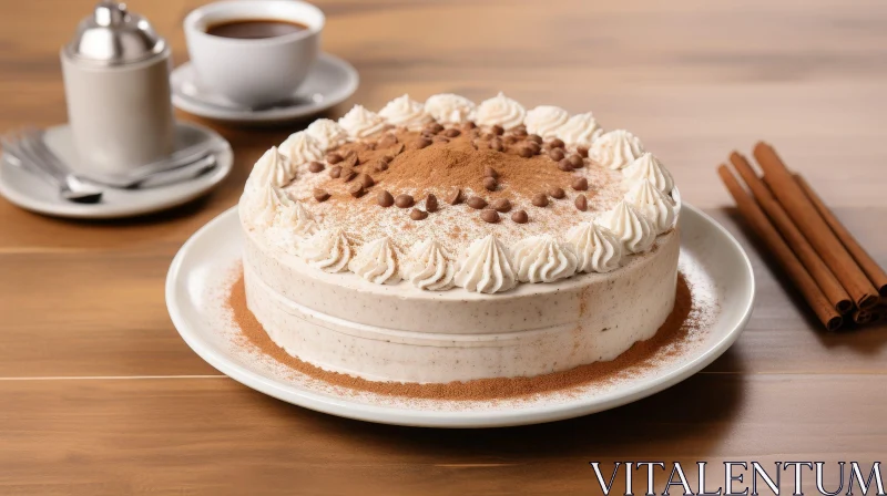 Delicious Cake and Coffee Scene AI Image