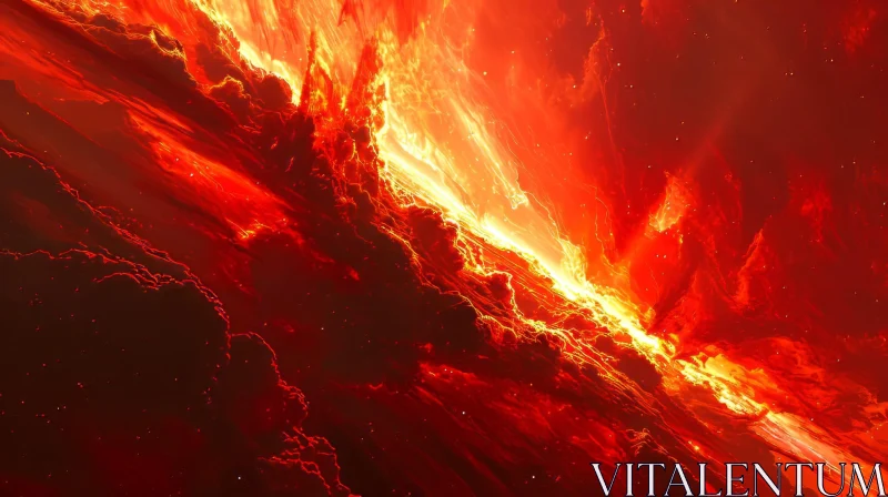 Destructive Firestorm in a Forest - Captivating Image AI Image