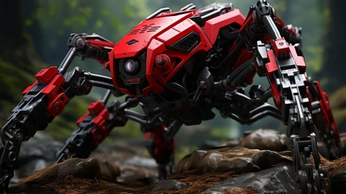 Mechanical Marvel in Nature: The Red Robot