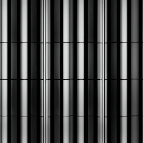Monochrome Shadows: Vertical Stripes Wall Art