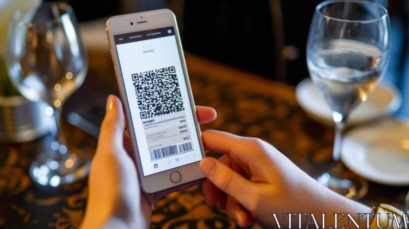 Explore the Restaurant's Menu with Our QR Code! AI Image