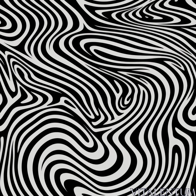Psychedelic Optical Illusion Zebra Stripes Pattern AI Image