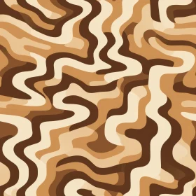 Brown Abstract Wavy Seamless Pattern