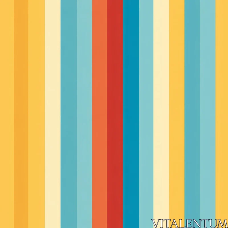 Colorful Retro Vertical Stripes Background AI Image