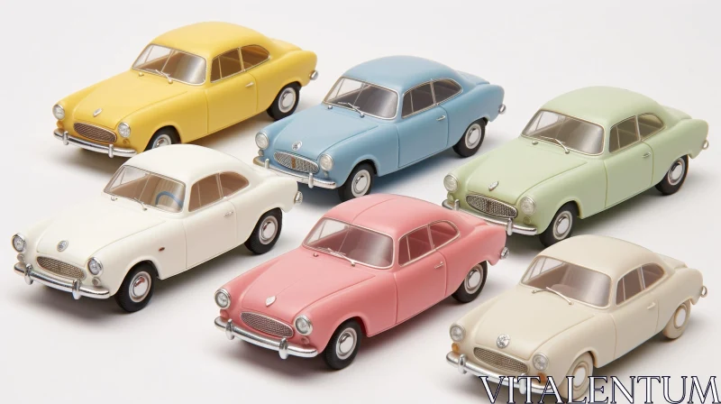 Charming Vintage Toy Cars Collection AI Image