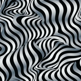 Elegant Black and White Waves Pattern