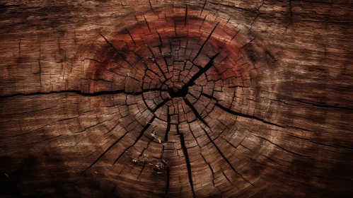 Weathered Tree Stump Texture - Close-Up Detail