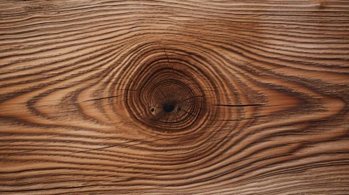 Close-up Wooden Surface with Dark Brown Knot