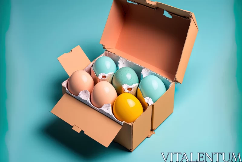Colorful Easter Eggs in Playful Composition | Hobby AI Image