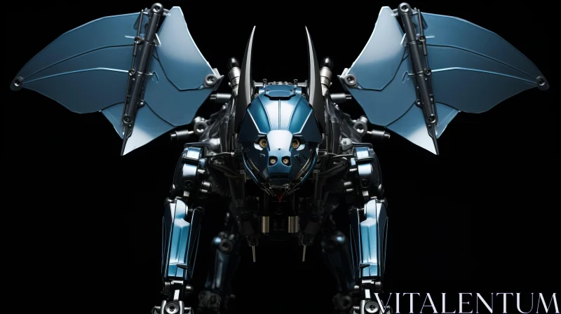 Colossal Winged Robot in Photorealistic Detail AI Image