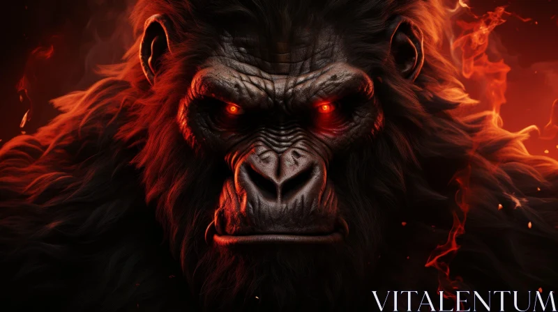 AI ART Expressive Gorilla Digital Painting