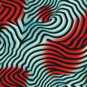 Red, White, and Blue Waves Seamless Pattern