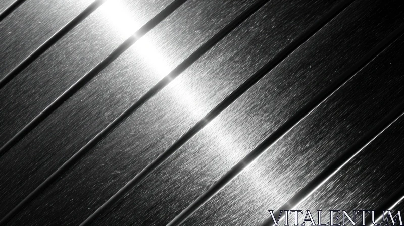 AI ART Close-Up of Brushed Metal Surface | Specular Reflection