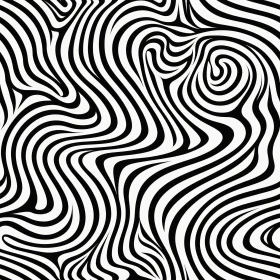 Monochrome Seamless Wavy Stripes Pattern
