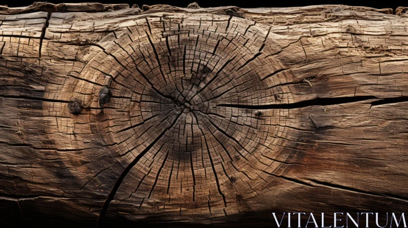 AI ART Weathered Tree Trunk Texture - Close-Up Natural Detail