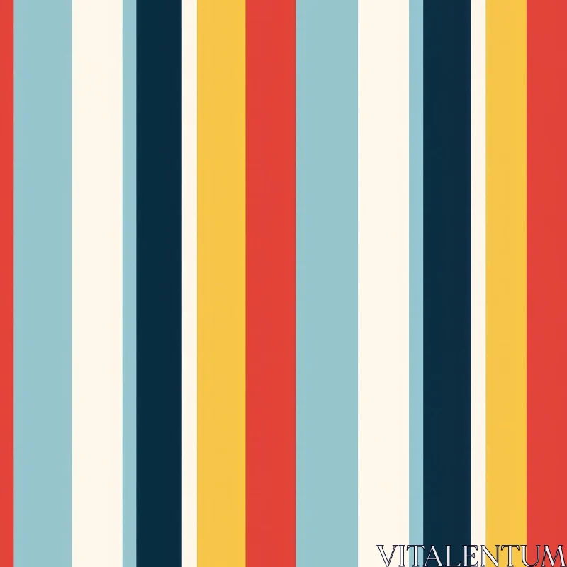 Retro Vertical Stripes Pattern | Seamless Design AI Image