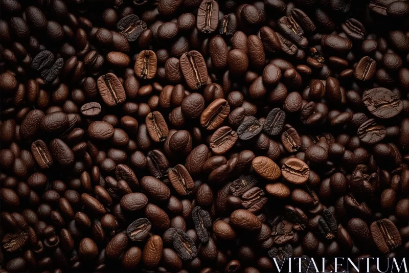 Captivating Coffee Beans: A Dark and Enigmatic Still Life AI Image
