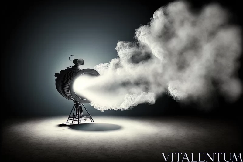 Captivating Smoke and Steam from a Giant Old Fashioned Lamp AI Image