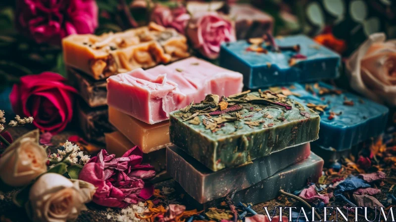 Exquisite Handmade Soaps: Nature-inspired Beauty AI Image