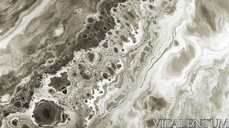 Intricate Marble Surface: Close-Up of Swirling Patterns AI Image