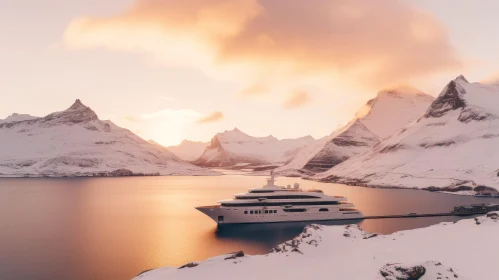 Tranquil Yacht Scene in Majestic Fjord