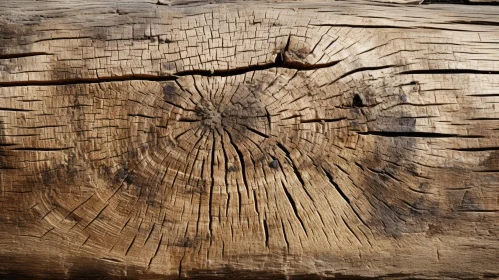 Weathered Tree Trunk Cross-Section | Rustic Wood Texture